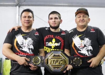 khabib with his coach