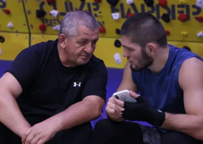 khabib with his father Abdulmanap Nurmagomedov